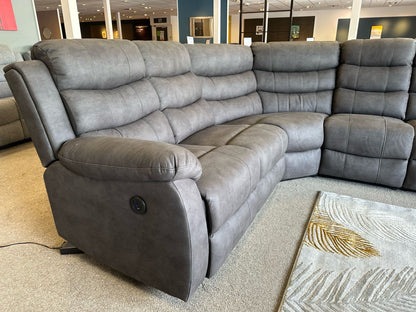 "Willow" Dark Grey Easy Clean Fabric Large 3C2 Recliner Modular Corner Sofa | Couch |
