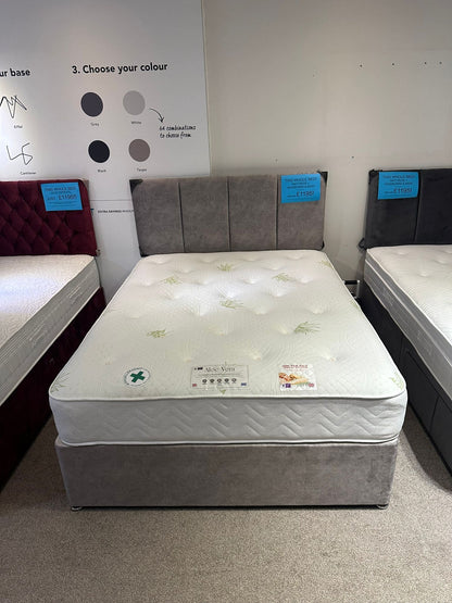 This Whole Bed - “ Aloe Vera “ Firm  1000 Pocket Sprung Mattress & Divan Bed Package With 2 Draws | Available in 3ft Single, 4'6ft Double or 5ft King