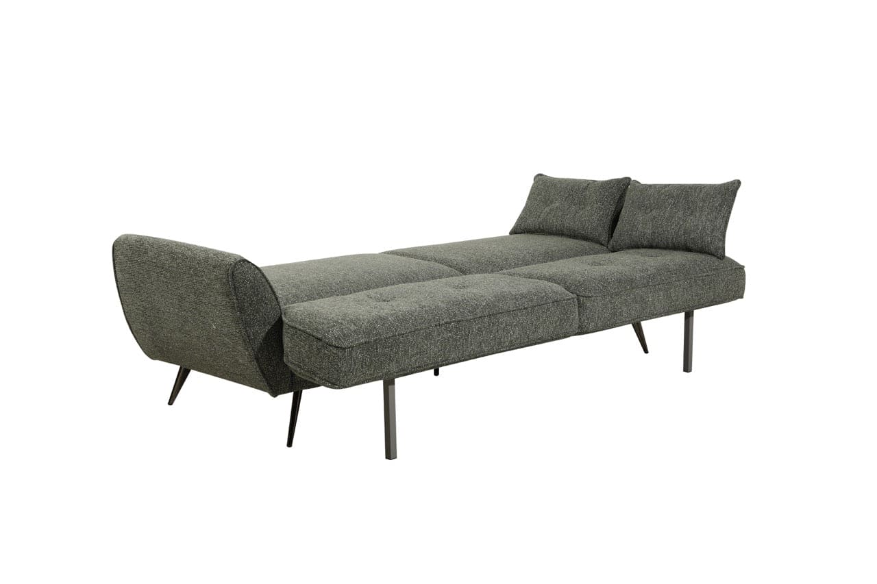 Athens Green Fabric 3 Seater Sofa Bed With Click-Clack Design