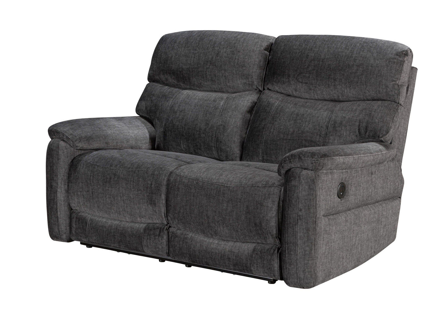 DFS Grey Aquaclean Vogue Fabric Electric Reclining Sofa Range With Fold Down Tray Table & Wireless Charger