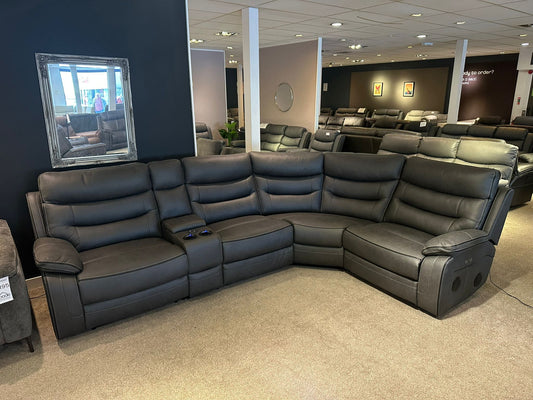 Cinema Corner Sofa - Smart Tech Power Recliner With Drinks Coolers & Extensive Features - 2C1C