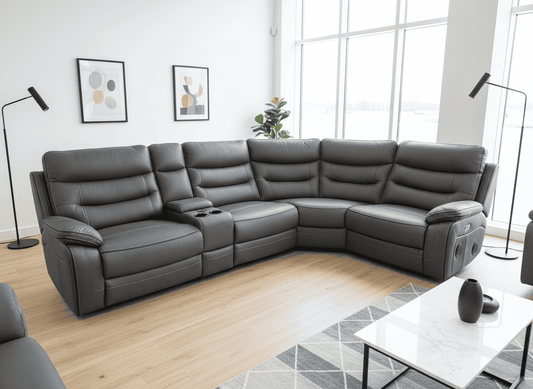 Cinema Corner Sofa - Smart Tech Power Recliner With Drinks Coolers & Extensive Features - 2C1C