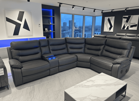 Cinema Corner Sofa - Smart Tech Power Recliner With Drinks Coolers & Extensive Features - 2C1C