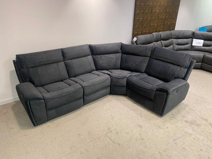 SPECIAL OFFER! Ronan Reversible Fabric Electric Recliner Corner Sofa With USB Ports LHF