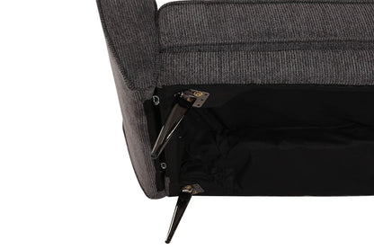 (Back In Stock 30th Sept) Athens Dark Grey Fabric 3 Seater Sofa Bed With Click-Clack Design