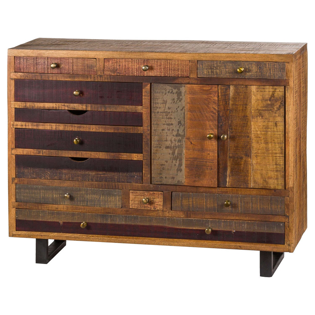 Industrial Multi Draw Chest With Brass Handles Sofas