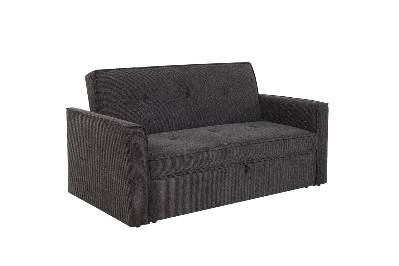 (Back In Stock 30th Sept) Soho Dark Grey Fabric 3 Seater Sofa Bed With Adjustable Backrest