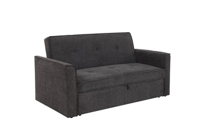 (Back In Stock 30th Sept) Soho Dark Grey Fabric 3 Seater Sofa Bed With Adjustable Backrest