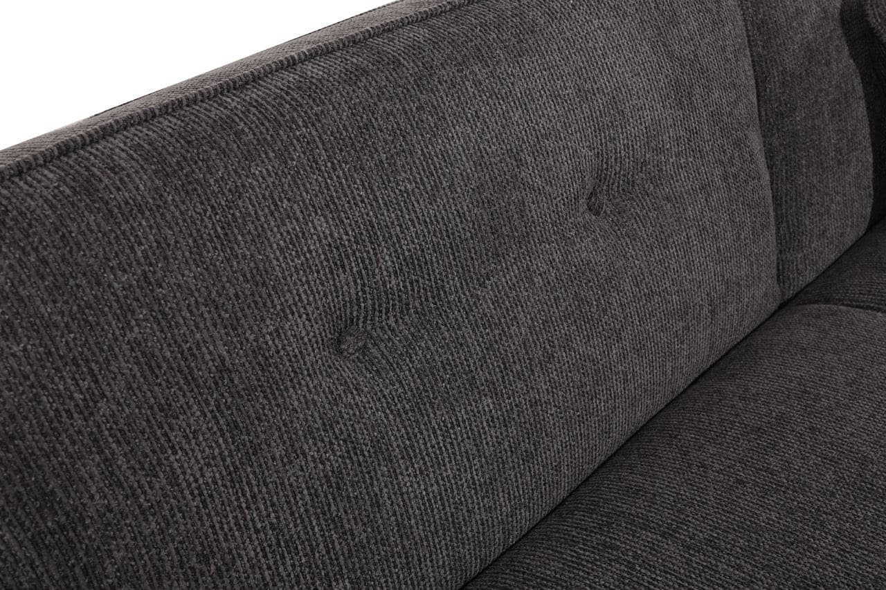 (Back In Stock 30th Sept) Athens Dark Grey Fabric 3 Seater Sofa Bed With Click-Clack Design