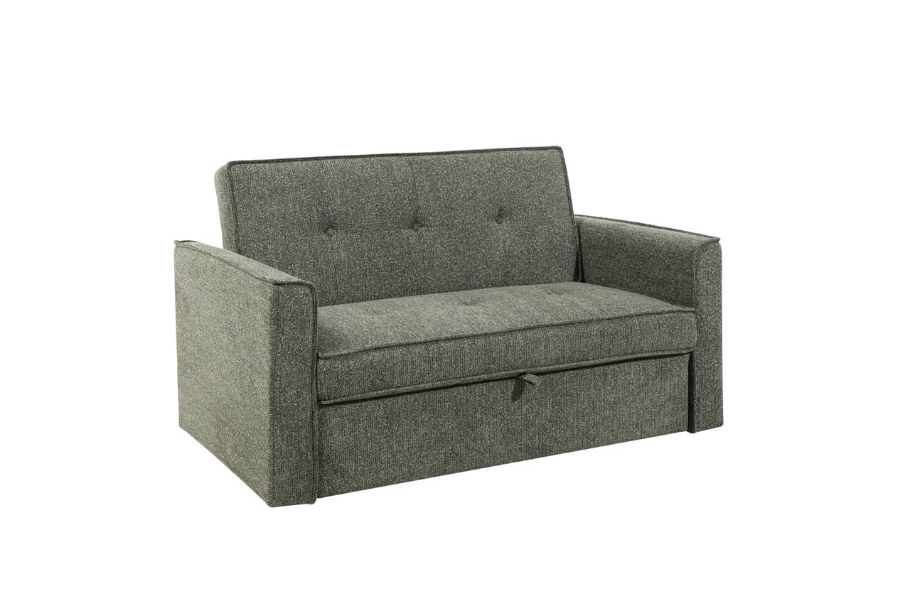 (Back In Stock 30th Sept) Soho Green Fabric 2 Seater Sofa Bed With Adjustable Backrest