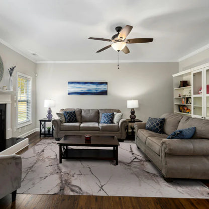 Lorenz Porcelain Marble Effect White Rug