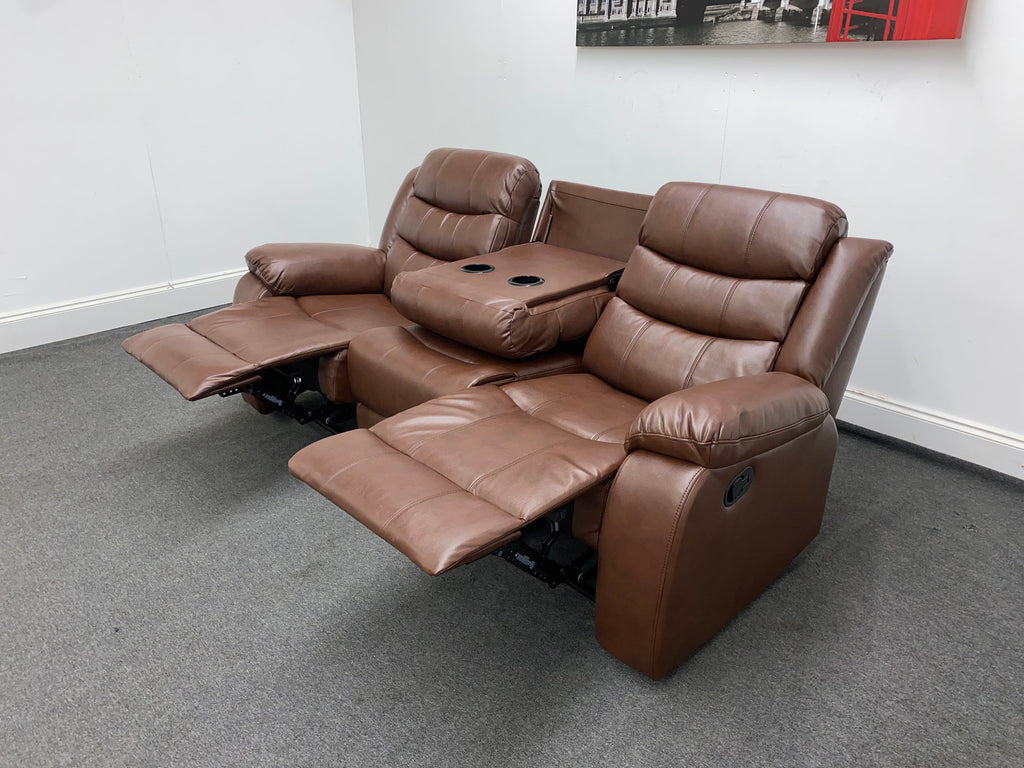 Dfs Landos Recliner Brown Leather 3 Seater Sofa Sofas