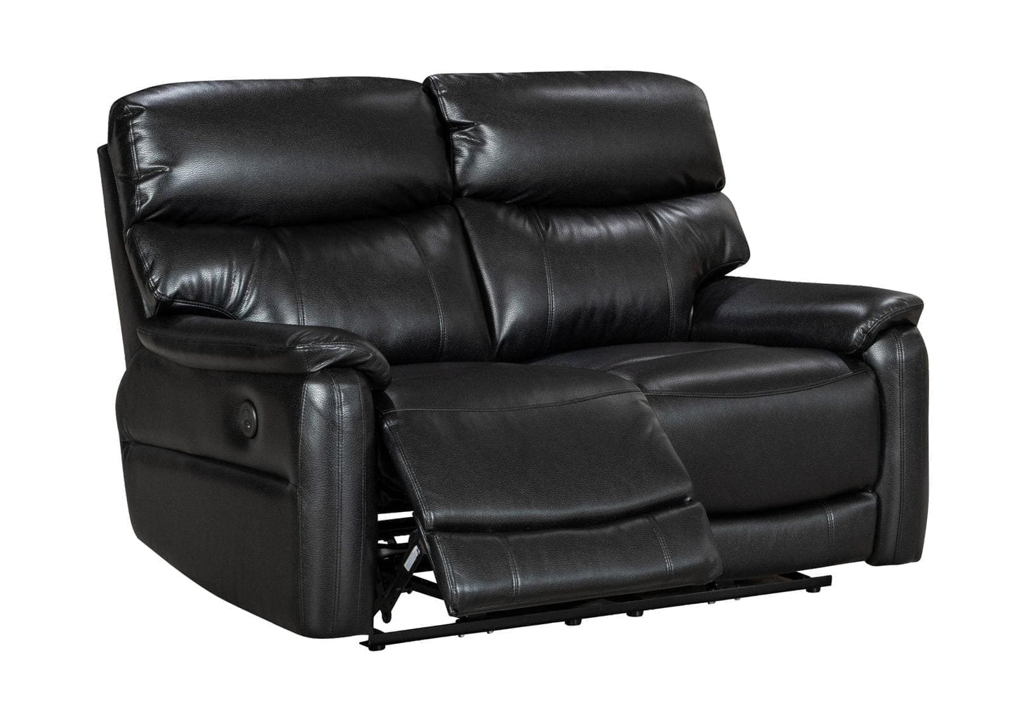 Lazy Boy Black Milano Leather Electric / Power Reclining 3 Seater + 2 Seater Sofa Suite Set With USB Charging Ports & Drop Down Tray Table