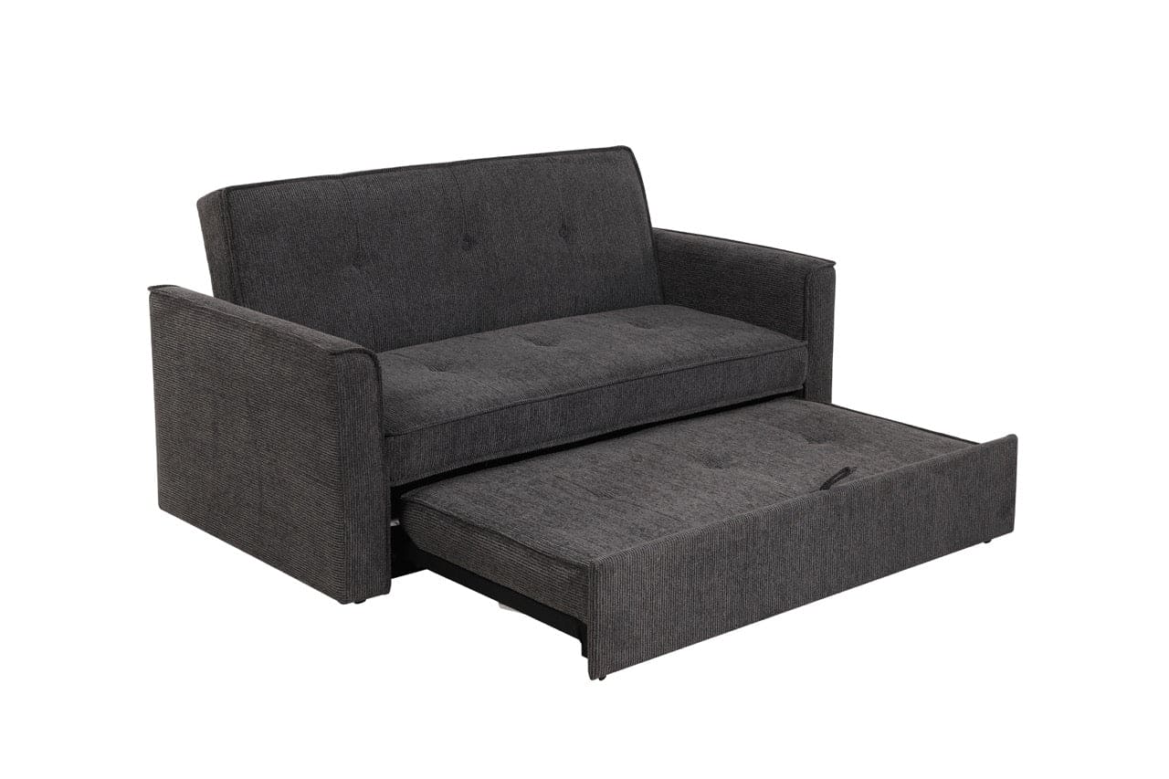 (Back In Stock 30th Sept) Soho Dark Grey Fabric 3 Seater Sofa Bed With Adjustable Backrest