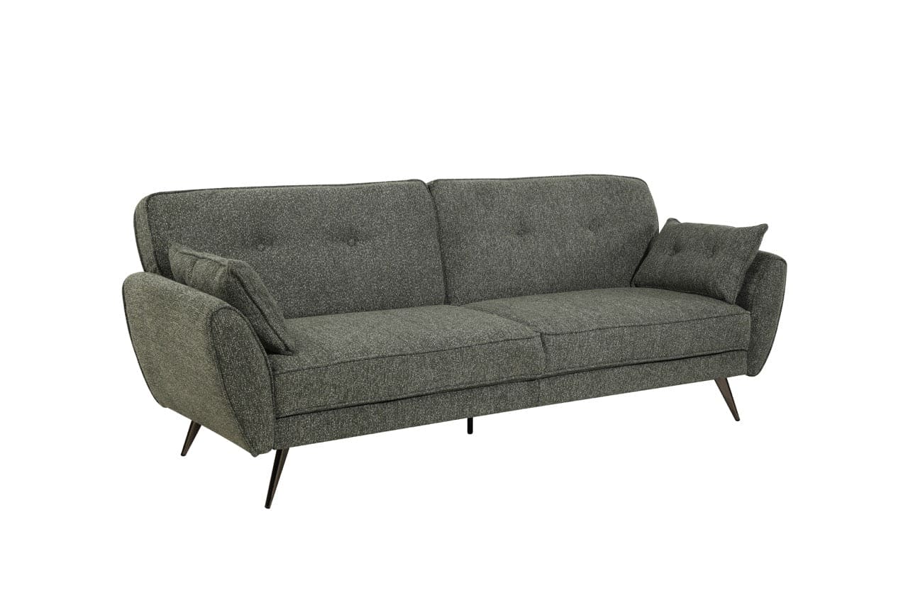Athens Green Fabric 3 Seater Sofa Bed With Click-Clack Design