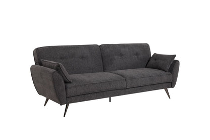 (Back In Stock 30th Sept) Athens Dark Grey Fabric 3 Seater Sofa Bed With Click-Clack Design