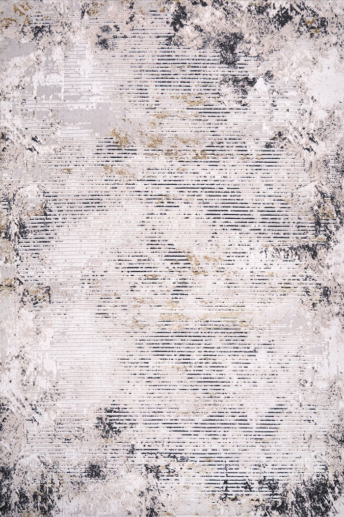 Ruby Weathered Lines Beige & Gold Rug
