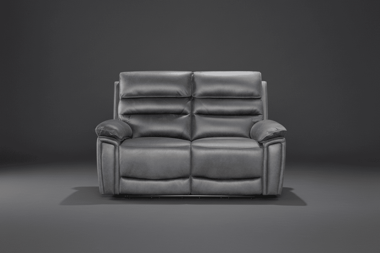 BUNDLE DEAL! DFS Lawson Grey Easy Clean Fabric Electric Reclining 3 Seater + 2 Seater Sofa Set With USB Charging Ports & Drop Down Tray Table