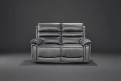 BUNDLE DEAL! DFS Lawson Grey Easy Clean Fabric Electric Reclining 3 Seater + 2 Seater Sofa Set With USB Charging Ports & Drop Down Tray Table
