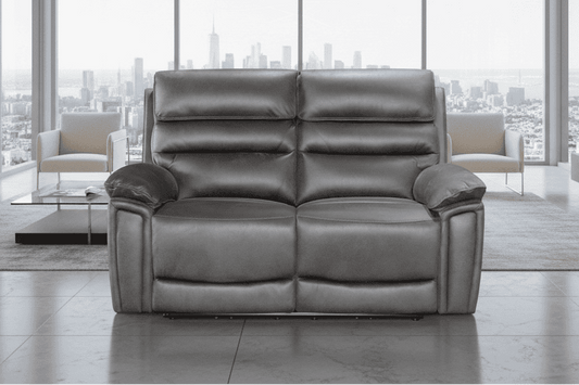 DFS Lawson Grey Easy Clean Fabric Electric / Power Reclining 2 Seater Sofa With USB Charging Ports