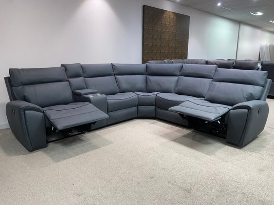 SPECIAL OFFER! Ronan Electric Recliner Corner Sofa + Drinks Console + USB Charging Ports | Couch |
