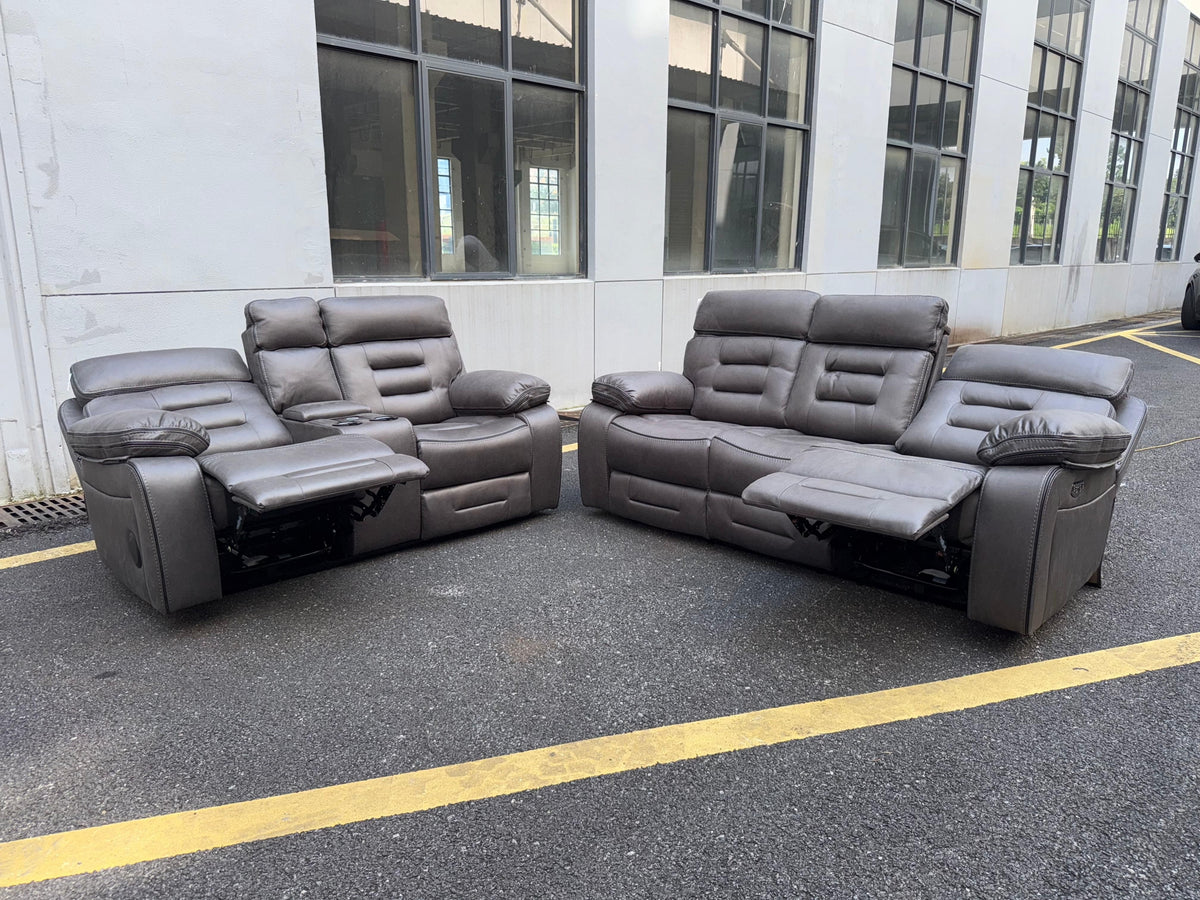 (Pre Order Promo Deal!) Chelsea Dark Grey, Light Grey, Or Brown Easy Clean Suede Fabric Cinema Sofa Set | 3 Seater + 2 Seater + Armchair or 3+2 | Online Only