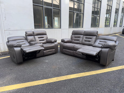 (Pre Order Promo Deal!) Chelsea Dark Grey, Light Grey, Or Brown Easy Clean Suede Fabric Cinema Sofa Set | 3 Seater + 2 Seater + Armchair or 3+2 | Online Only