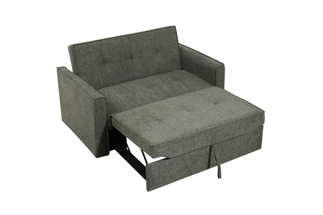 (Back In Stock 30th Sept) Soho Green Fabric 2 Seater Sofa Bed With Adjustable Backrest