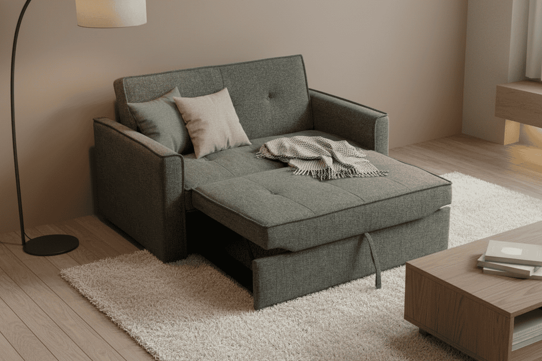 (Back In Stock 30th Sept) Soho Green Fabric 2 Seater Sofa Bed With Adjustable Backrest
