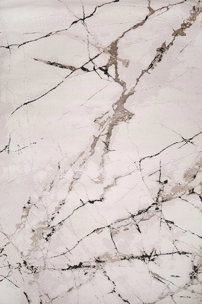 Ruby White & Beige Rug