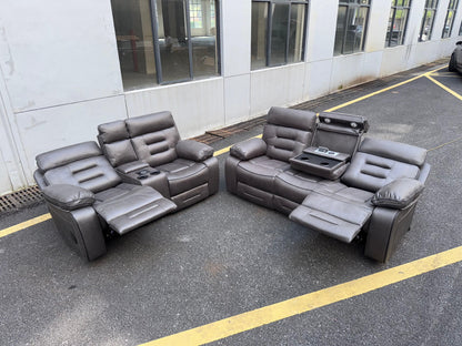 (Pre Order Promo Deal!) Chelsea Dark Grey, Light Grey, Or Brown Easy Clean Suede Fabric Cinema Sofa Set | 3 Seater + 2 Seater + Armchair or 3+2 | Online Only