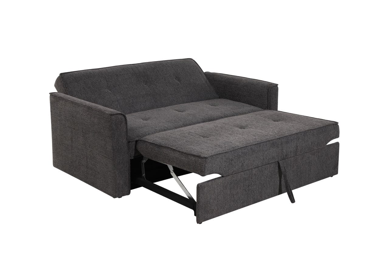 (Back In Stock 30th Sept) Soho Dark Grey Fabric 3 Seater Sofa Bed With Adjustable Backrest