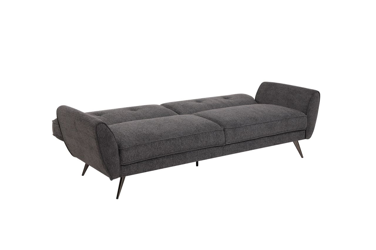 (Back In Stock 30th Sept) Athens Dark Grey Fabric 3 Seater Sofa Bed With Click-Clack Design