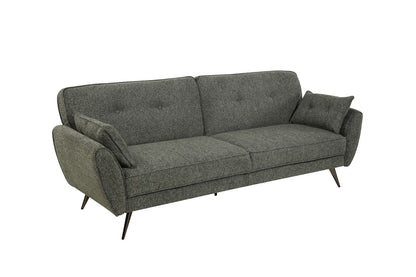 Athens Green Fabric 3 Seater Sofa Bed With Click-Clack Design
