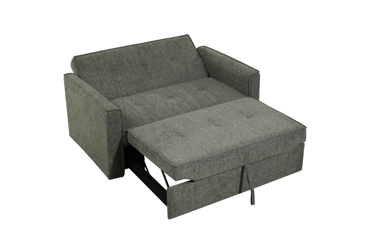 (Back In Stock 30th Sept) Soho Green Fabric 2 Seater Sofa Bed With Adjustable Backrest