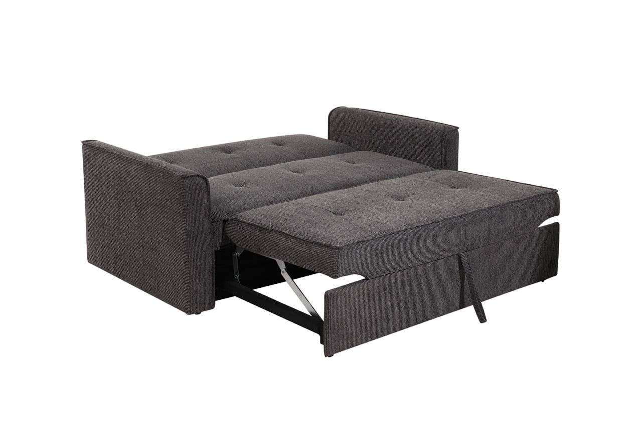 (Back In Stock 30th Sept) Soho Dark Grey Fabric 3 Seater Sofa Bed With Adjustable Backrest
