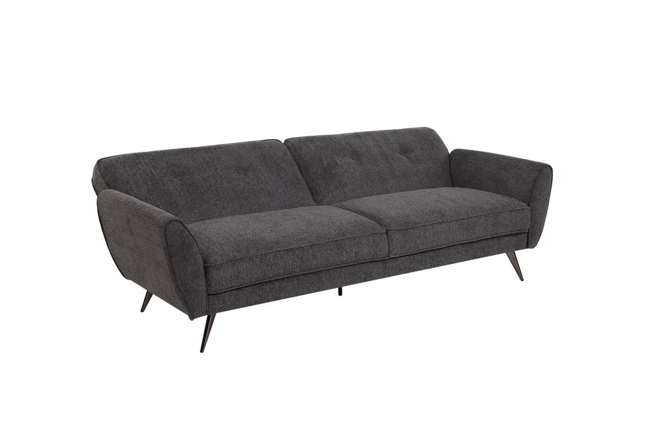 (Back In Stock 30th Sept) Athens Dark Grey Fabric 3 Seater Sofa Bed With Click-Clack Design