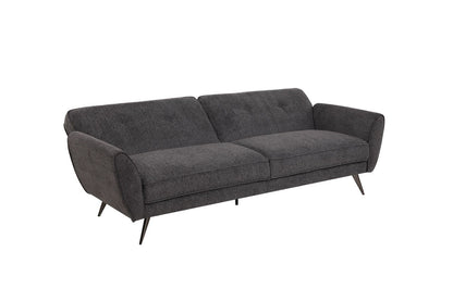 (Back In Stock 30th Sept) Athens Dark Grey Fabric 3 Seater Sofa Bed With Click-Clack Design