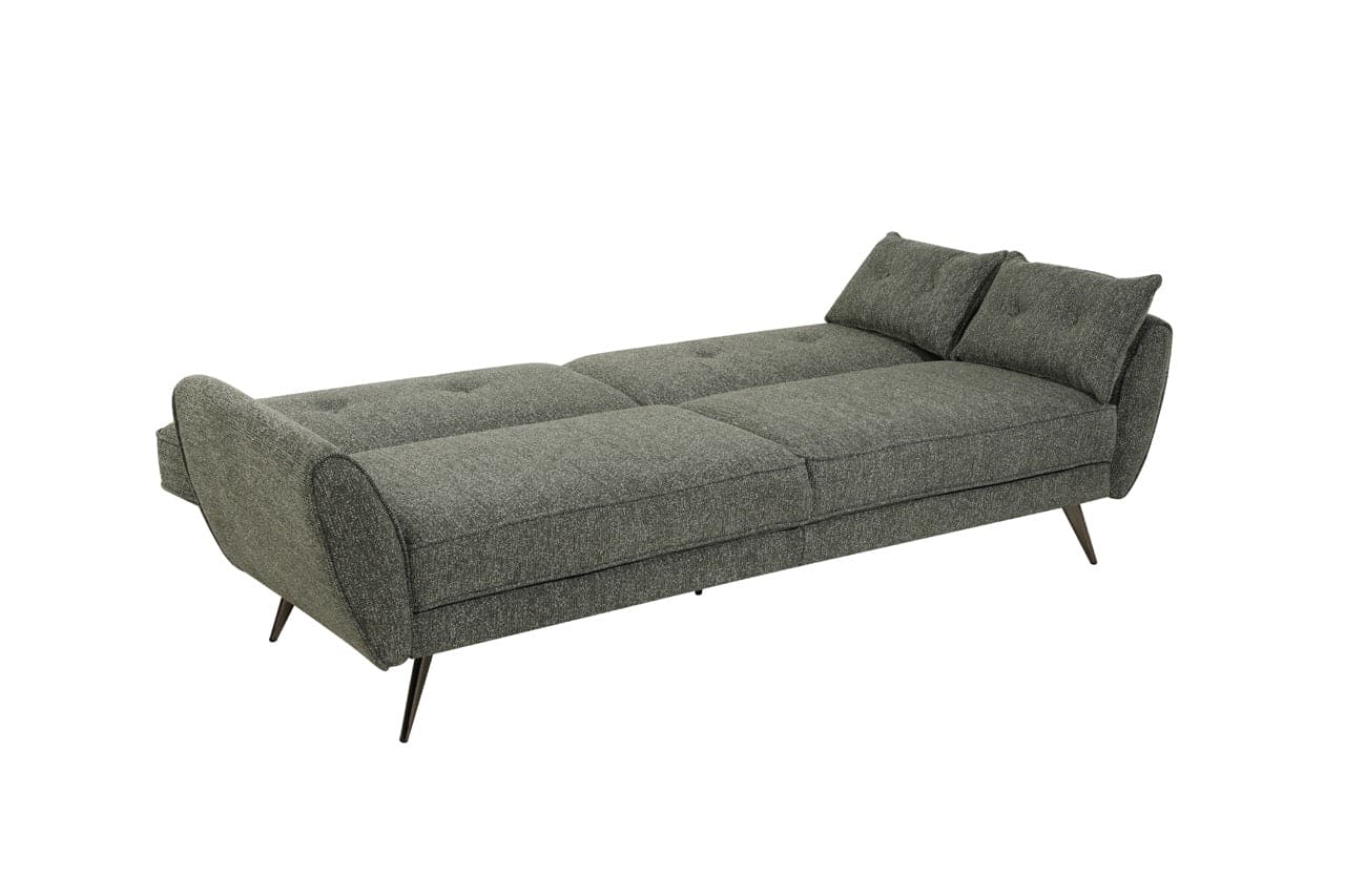Athens Green Fabric 3 Seater Sofa Bed With Click-Clack Design