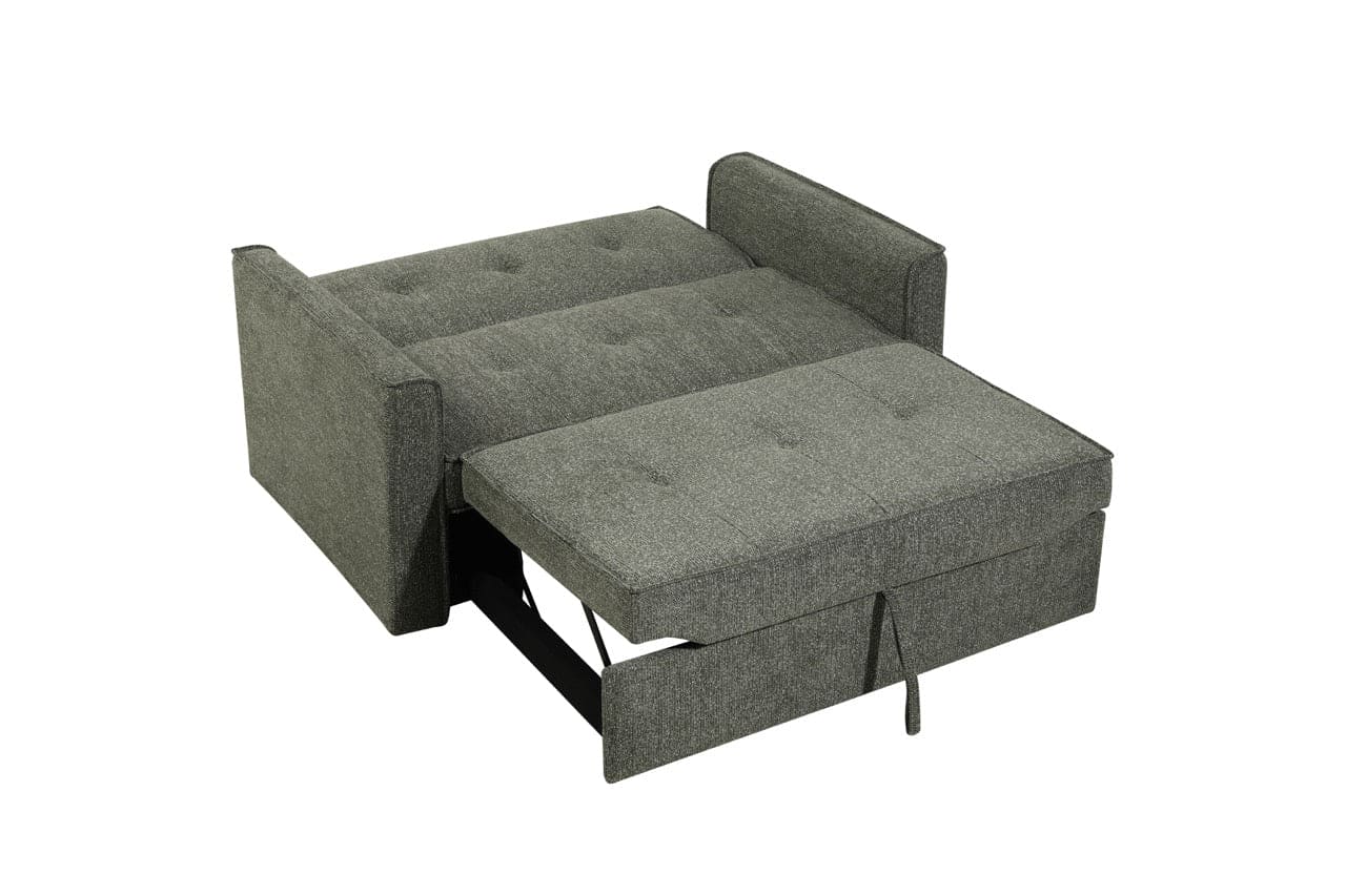 (Back In Stock 30th Sept) Soho Green Fabric 2 Seater Sofa Bed With Adjustable Backrest