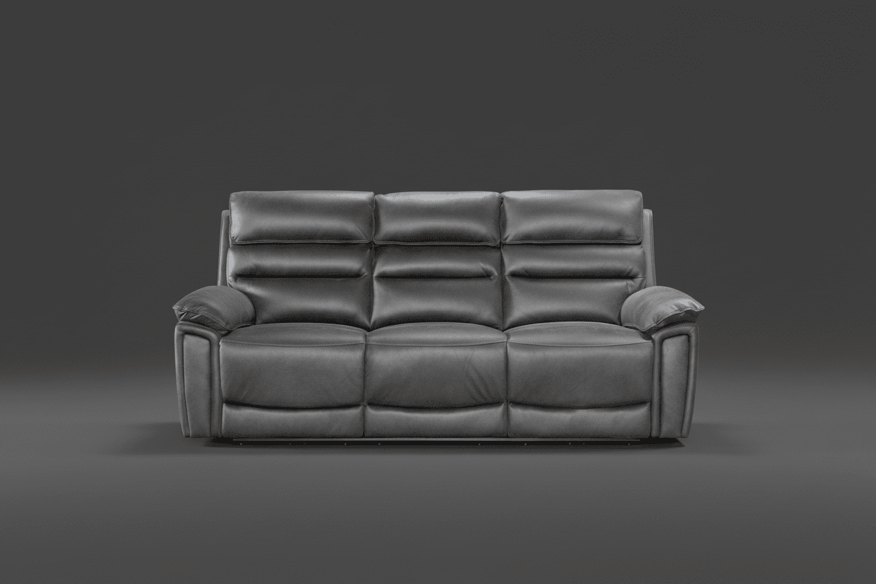 BUNDLE DEAL! DFS Lawson Grey Easy Clean Fabric Electric Reclining 3 Seater + 2 Seater Sofa Set With USB Charging Ports & Drop Down Tray Table