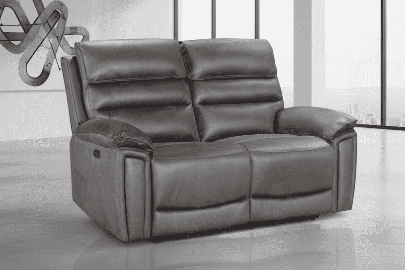 DFS Lawson Grey Easy Clean Fabric Electric Reclining Sofa Range Suite Set With USB Charging Ports & Drop Down Tray Table