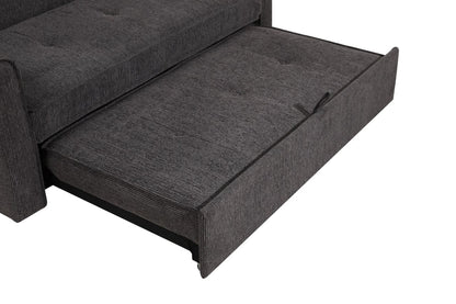 (Back In Stock 30th Sept) Soho Dark Grey Fabric 3 Seater Sofa Bed With Adjustable Backrest
