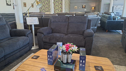 DFS Barratt Clearance -  Electric Reclining 3 Seater + 2 Seater Sofa Set in Charcoal Grey Fabric With USB Charging Ports (Copy)