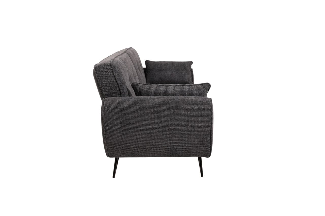(Back In Stock 30th Sept) Athens Dark Grey Fabric 3 Seater Sofa Bed With Click-Clack Design