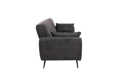 (Back In Stock 30th Sept) Athens Dark Grey Fabric 3 Seater Sofa Bed With Click-Clack Design