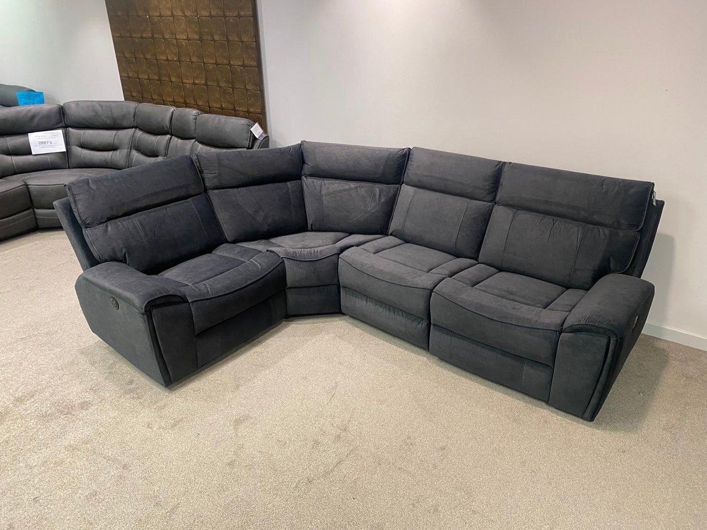SPECIAL OFFER! Ronan Reversible Fabric Electric Recliner Corner Sofa With USB Ports LHF In Picture