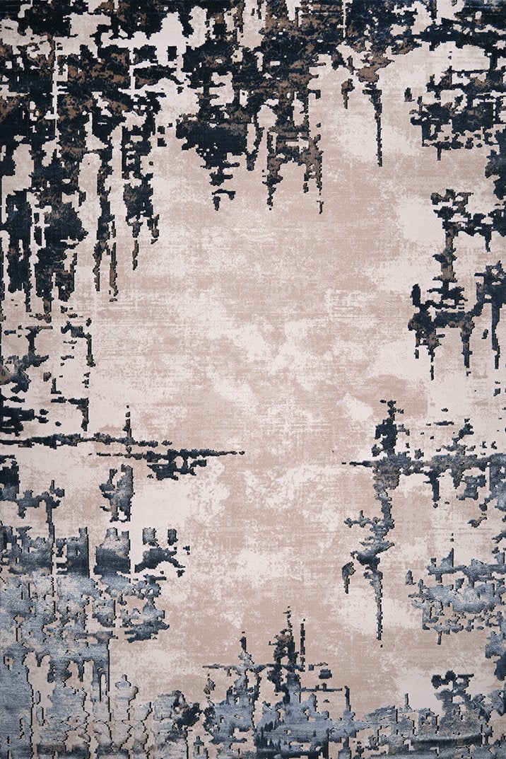 Ruby Urban Fade Cream & Blue Rug