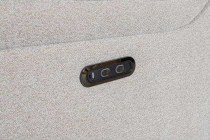 "Barre" Electric Reclining Cream / Oatmeal Fabric Sofa Range - USB Charging Ports