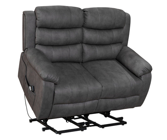 Dual Motor Electric Willow Fabric Rise & Recliner 2 Seater Sofa Suite